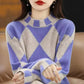 Mock Neck Sweater Bottoming Shirt New Color Matching - Enfance-Heureuse