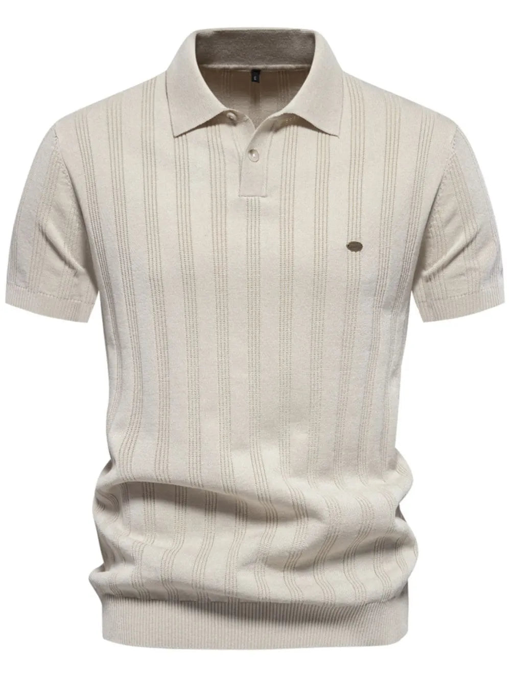 Men's Collared Neck Short Sleeve Knit Polo - Enfance-Heureuse