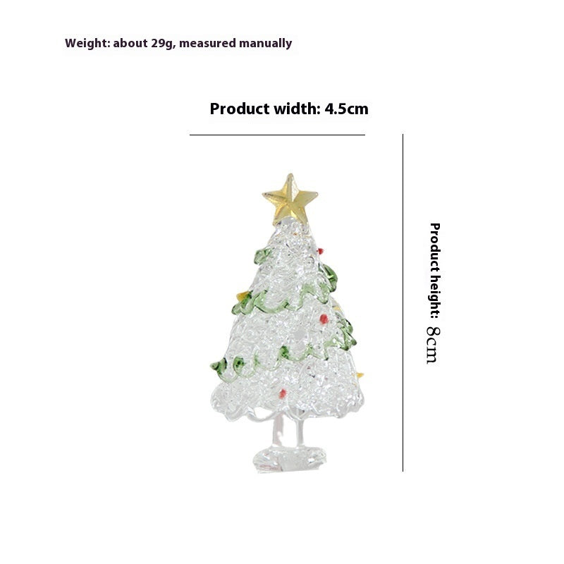 Christmas Gift Colored Glaze Christmas Tree Crafts Small Ornaments - Enfance-Heureuse