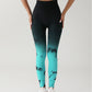 Tie Dye Gradient Color Yoga Sports Leggings, Ruched High Waist Workout Seamless Scrunch Booty Leggings Butt Lift Athletic Leggings Tummy Control Yoga Pants - Enfance-Heureuse