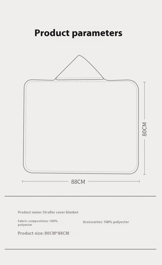 Couverture coupe-vent et chaude pour poussette de bébé