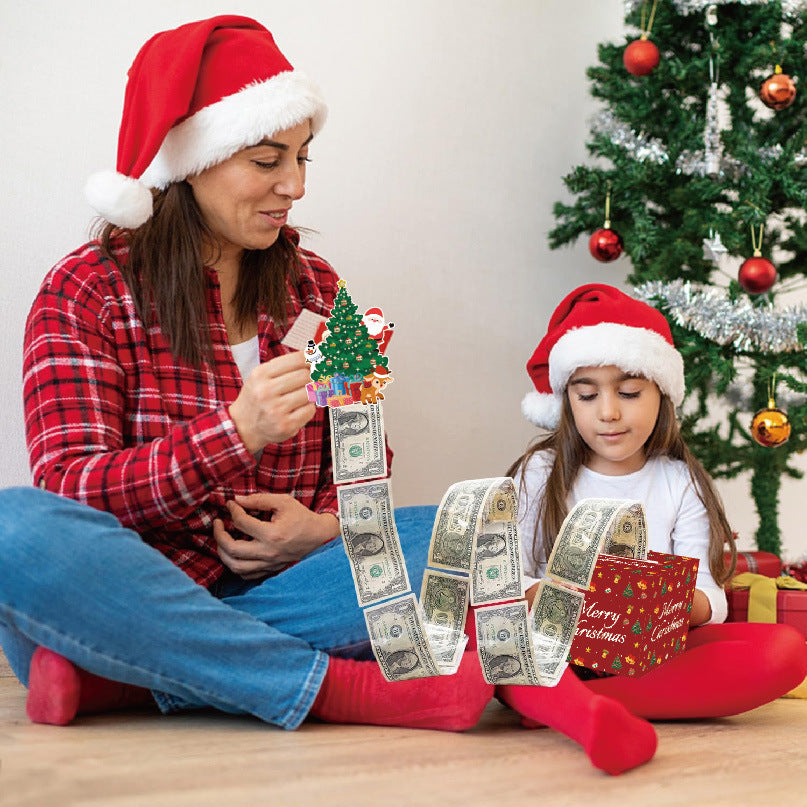 Red Christmas Money Box Christmas Party Decoration - Enfance-Heureuse
