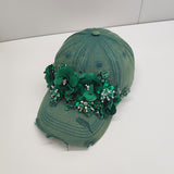 Fashion Colorful Sequin Rhinestones Sun Protection Light Luxury Peaked Cap