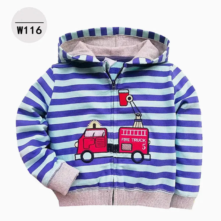 Children's hooded zippered hoodie - Enfance-Heureuse