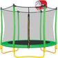 5.5FT Trampoline For Kids -65 Outdoor & Indoor Mini Toddler Trampoline With Enclosure, Basketball Hoop And Ball Included - Enfance-Heureuse