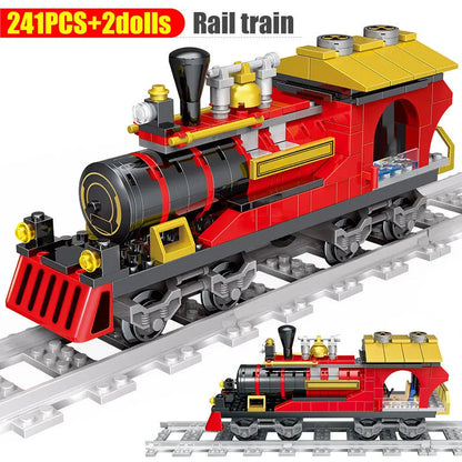 Steam train train urban traffic track - Enfance-Heureuse