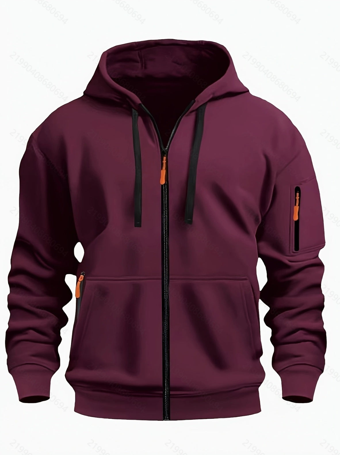 Zipper Hooded Sweatshirt Men's Sports Casual Cardigan Coat