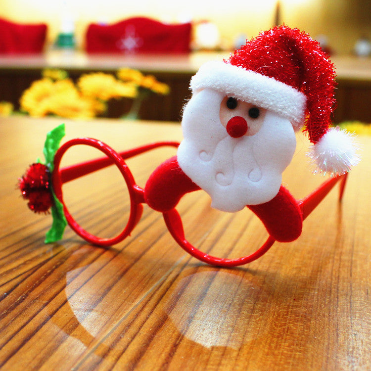 Christmas glasses frame Christmas party supplies Christmas gifts Christmas decorations glasses Santa glasses - Enfance-Heureuse
