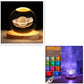 LED Water Ripple Ambient Night Light USB Rotating Projection Crystal Table Lamp RGB Dimmable Home Decoration 16 Color Gifts - Enfance-Heureuse