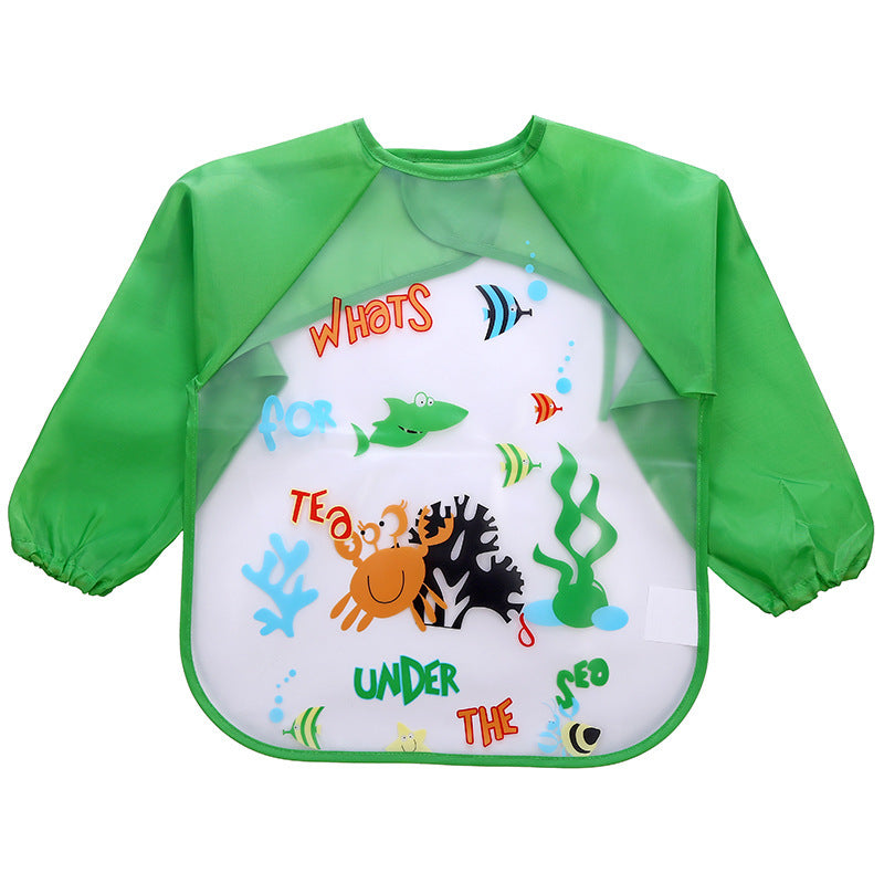 Children's Gown Long Sleeve Kids Waterproof Meal Baby Apron Painting Clothes Bib Protective Clothing - Enfance-Heureuse