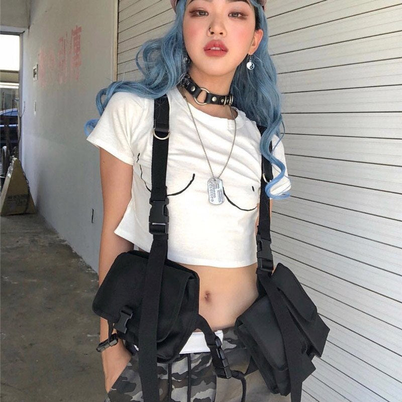 Men Tactical Shoulder Bag Men Tactical Waist Bag Boy Streetwear Functional Waist Packs Waistcoat Male Hip hop Chest Bags 030266 - Enfance-Heureuse