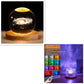 LED Water Ripple Ambient Night Light USB Rotating Projection Crystal Table Lamp RGB Dimmable Home Decoration 16 Color Gifts - Enfance-Heureuse