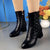 Decorative Button Zipper Non-slip Wear-resistant Fashion Boots Women's Shoes - Enfance-Heureuse