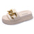 Summer New Style Metal Chain Flat-bottomed Lazy Beach Flip-flop Women - Enfance-Heureuse