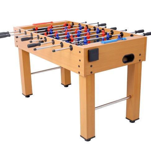 54-Inch Hurricane Foosball Table For Family Game Rooms With Light Cherry Finish, Analog Scoring And Free Accessories - Enfance-Heureuse