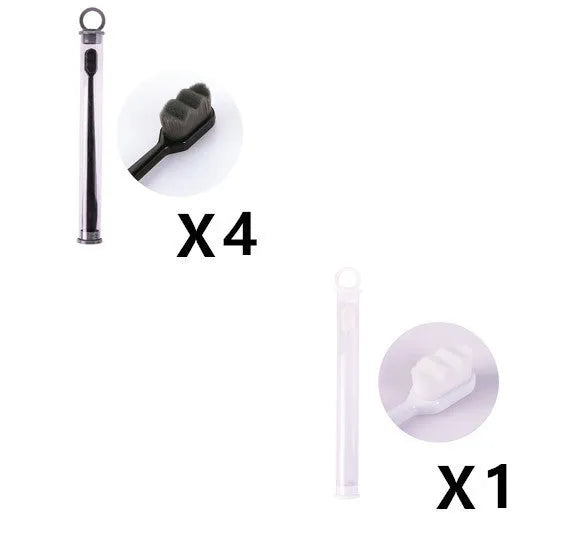 Brosse à dents ultra-fine à poils super doux, brosse de nettoyage en profondeur portable pour outils de soins bucco-dentaires, soins des dents, nettoyage buccal, voyage