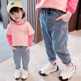 Spring And Autumn Casual Girls Jeans Fashionable Trousers - Enfance-Heureuse