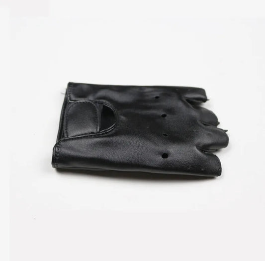 Leather Outdoor Children's Half-finger Gloves - Enfance-Heureuse