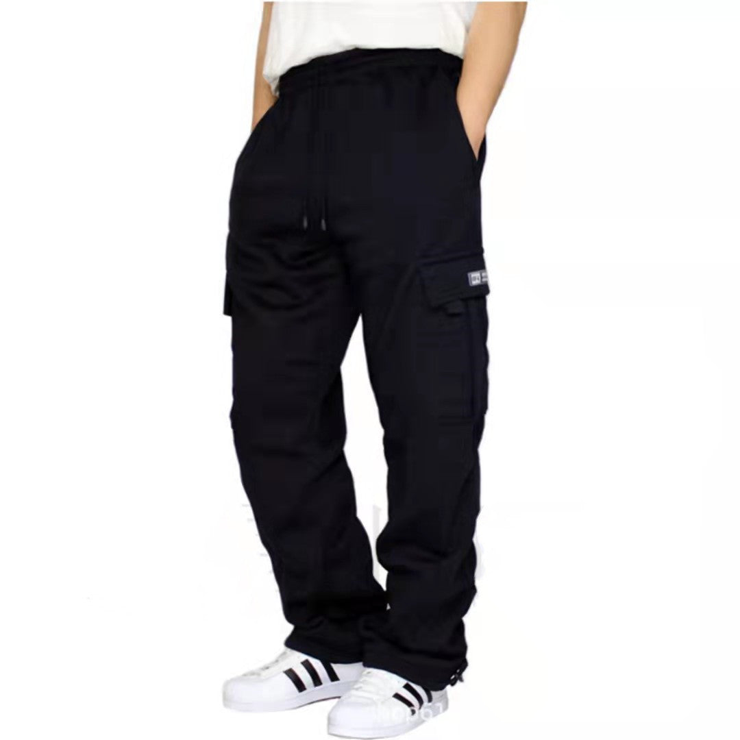 Men Pants Sweatpants Stretch Elastic Waist Jogger Sports Pants Drawstring Trousers Fashion Mens Clothing - Enfance-Heureuse