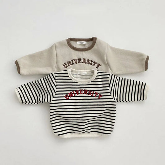 Children's Striped Long Sleeved T-shirt - Enfance-Heureuse