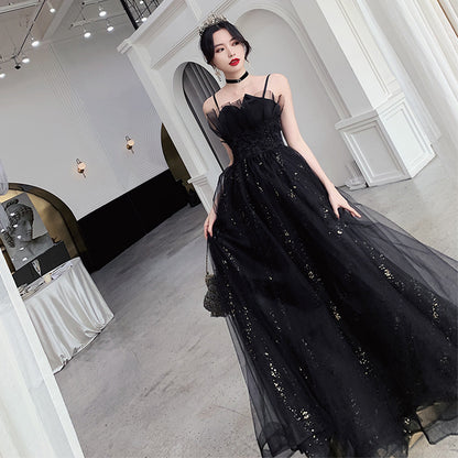 Black Evening Dress Temperamental Minority High-end - Enfance-Heureuse