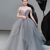 Female Texture Host Gift Tulle Tutu French Banquet Princess Dress - Enfance-Heureuse