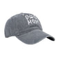 Cotton Worn Looking Washed-out Letter Embroidered Baseball Cap