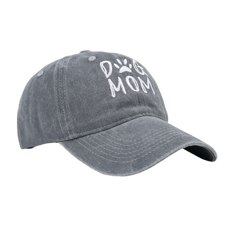 Cotton Worn Looking Washed-out Letter Embroidered Baseball Cap