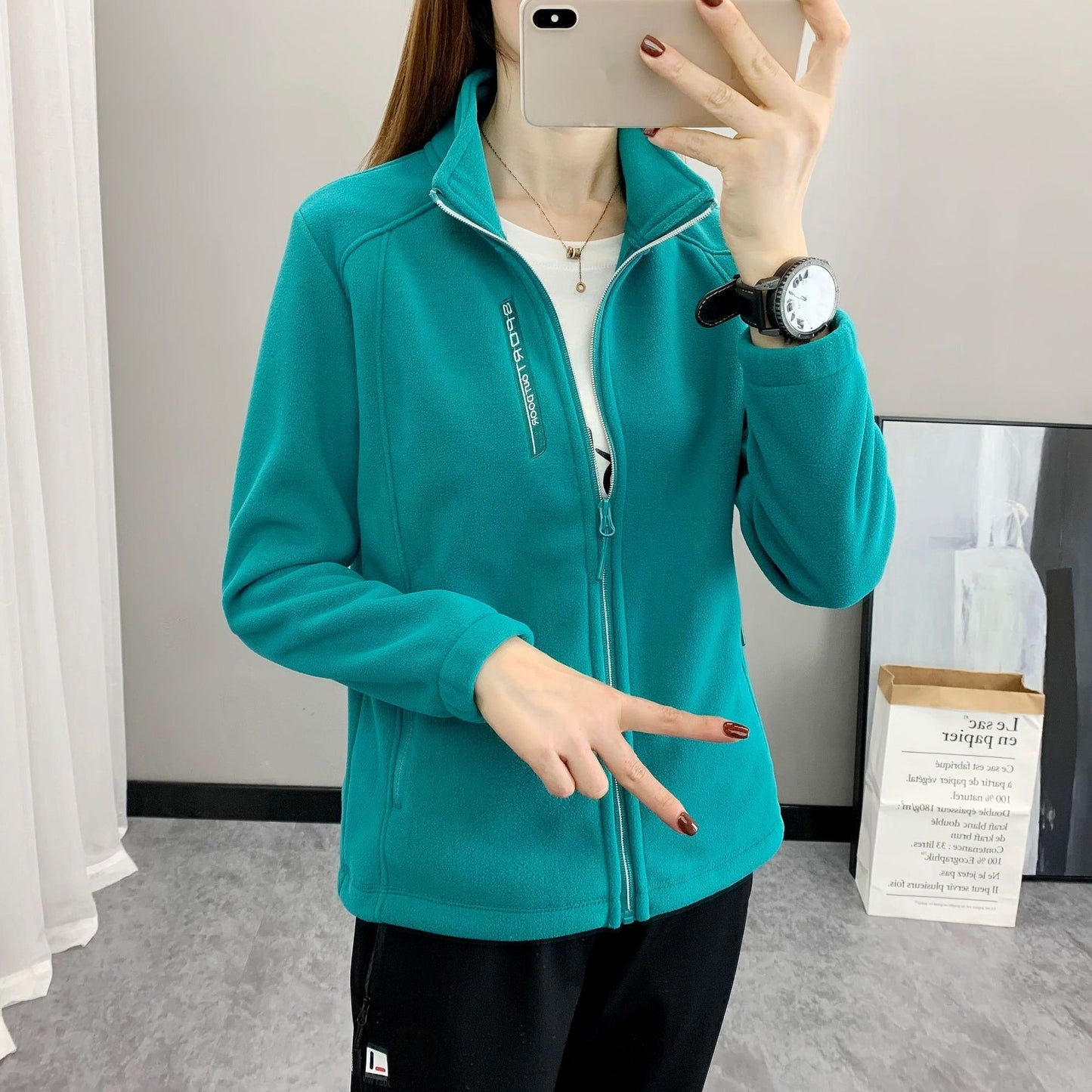 Fleece Sweater Warm Breathable Cardigan - Enfance-Heureuse