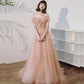One Shoulder Slim Fairy Aura Light Gauze Bridesmaid Dress - Enfance-Heureuse