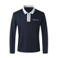 Polos à manches longues et fermeture éclair pour homme, décontractés, col à revers, en coton, avec poches, pour le sport, le golf et le tennis, collection automne 2024