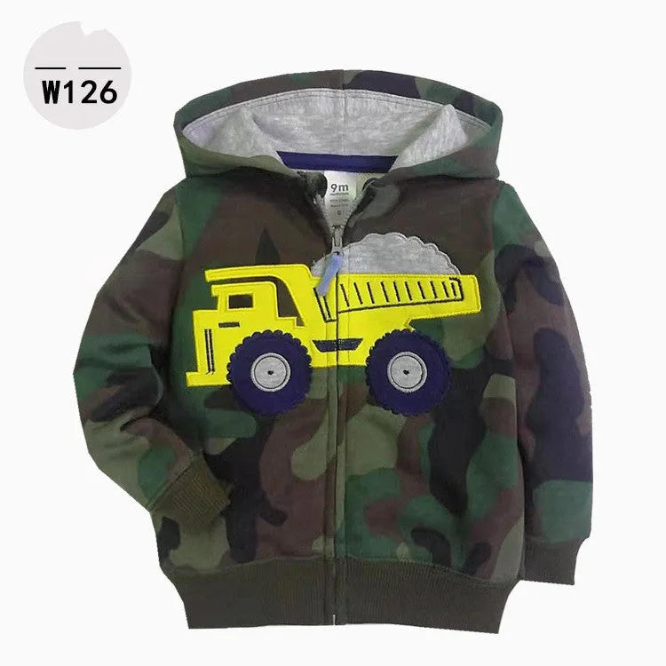 Children's hooded zippered hoodie - Enfance-Heureuse