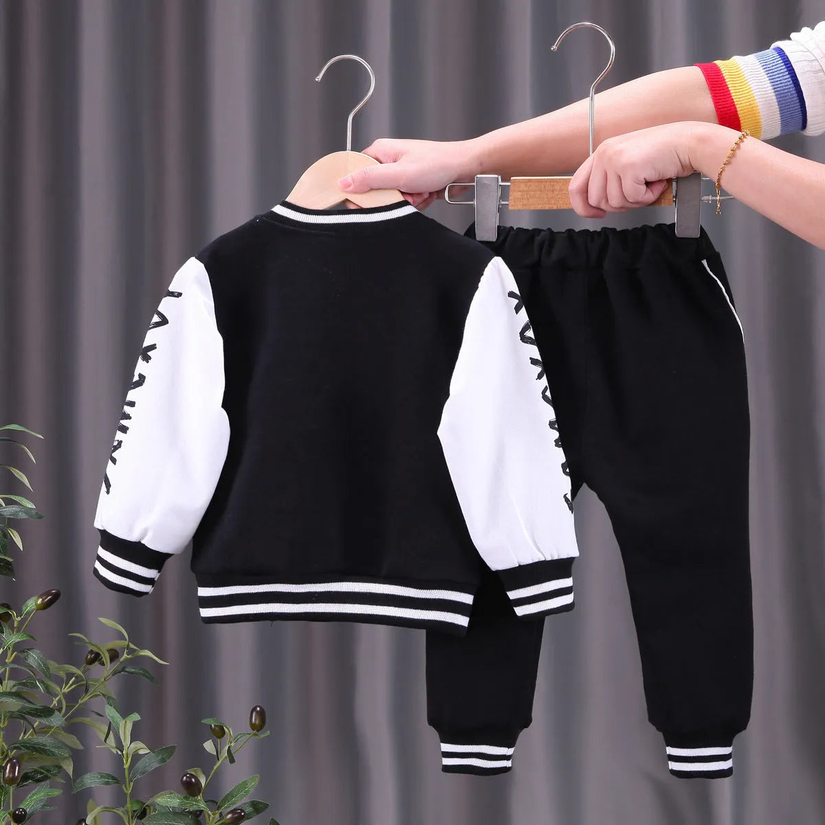 Boys Baseball Jacket Korean Two-piece Set - Enfance-Heureuse