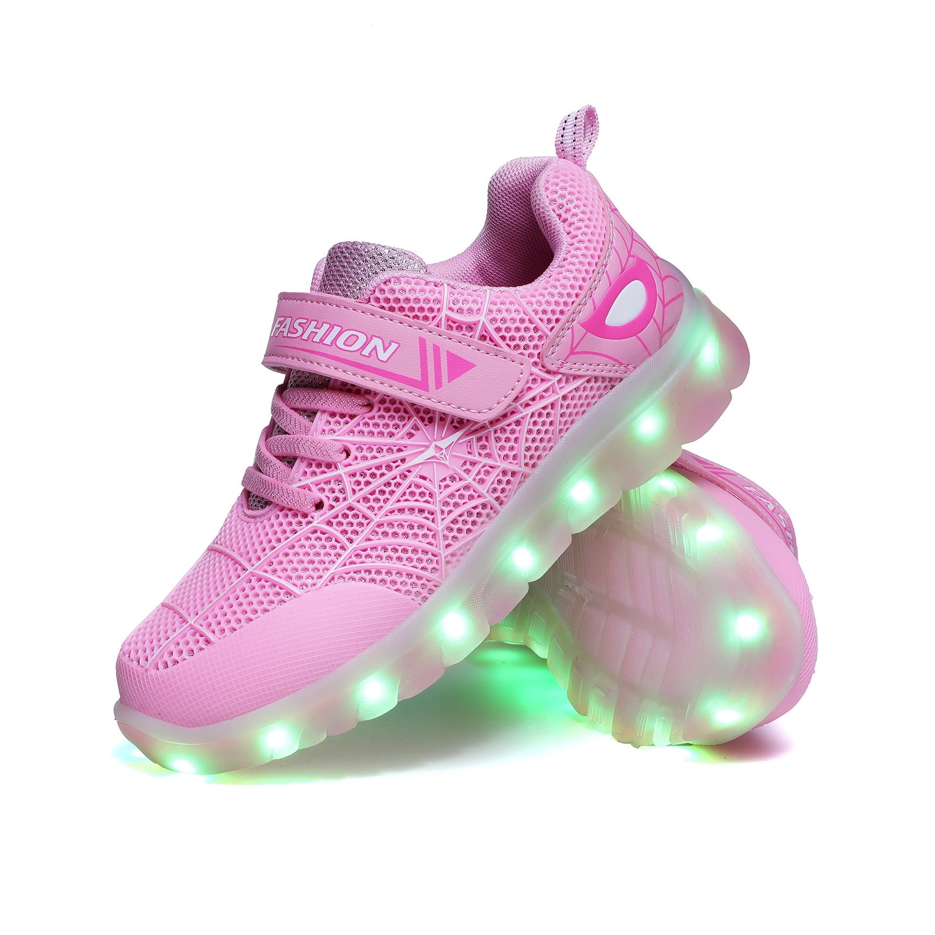 Size 26-37 Kids Led USB Recharge Glowing Shoes Children's Hook Loop - Enfance-Heureuse