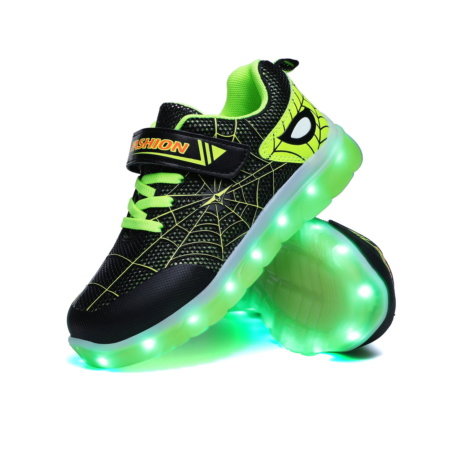 Size 26-37 Kids Led USB Recharge Glowing Shoes Children's Hook Loop - Enfance-Heureuse