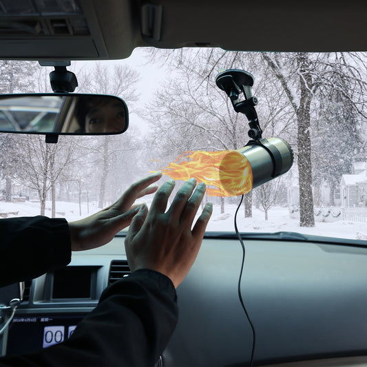 1Pc 12V 150W Portable Car Heater 2 In 1 Heating Cooling Fan Rotatable Demister Defroster With 4.92ft Cord - Enfance-Heureuse