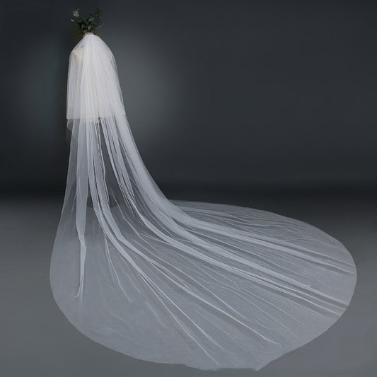 Bridal Wedding Veil Widened Tail - Enfance-Heureuse