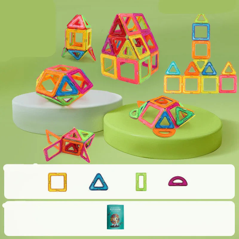 Pièce magnétique blocs de construction changement tirant magnétique pièce enfants éducation précoce jouet éducatif ensemble pièce magnétique - Enfance-Heureuse