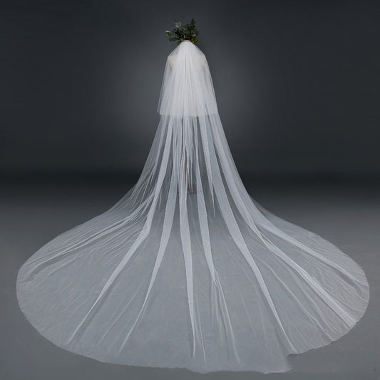 Bridal Wedding Veil Widened Tail - Enfance-Heureuse