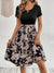 Casual Printing Lace-up Women's Dress