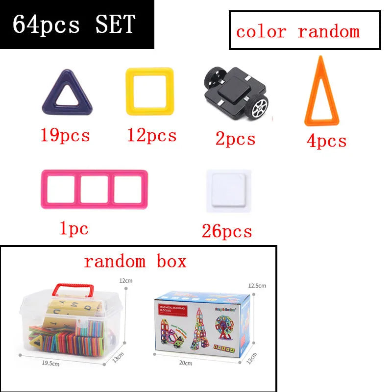Pièce magnétique blocs de construction changement tirant magnétique pièce enfants éducation précoce jouet éducatif ensemble pièce magnétique - Enfance-Heureuse
