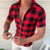 Plaid T Shirt Mens Zipper Short Sleeve Shirts Summer Men Clothing - Enfance-Heureuse