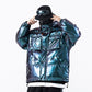 Parkas cargo réfléchissantes foncées pour hommes, vestes rembourrées style hip-hop streetwear Harajuku, coupe-vent, manteaux, vêtements techniques