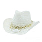 Shell Straw Cowboy Hat Woven Sunshade