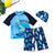 Boys' Two-piece Dinosaur Swimsuit For Middle And Big Children Sunscreen Swimwear - Enfance-Heureuse