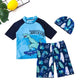 Boys' Two-piece Dinosaur Swimsuit For Middle And Big Children Sunscreen Swimwear - Enfance-Heureuse