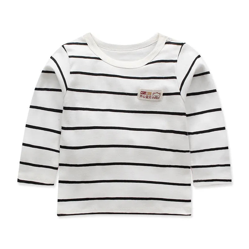 Children's Long-sleeved T-shirt Cotton Single Top - Enfance-Heureuse