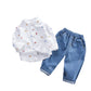 Children's Clothing Autumn Korean Style Autumn Clothing Casual Shirt Two-piece Boy Suit - Enfance-Heureuse