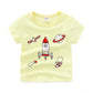 Children's summer cartoon print T-shirt - Enfance-Heureuse