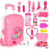 Playright children's educational toys' doctor Sen luggage attire simulation trolley medicine box set - Enfance-Heureuse